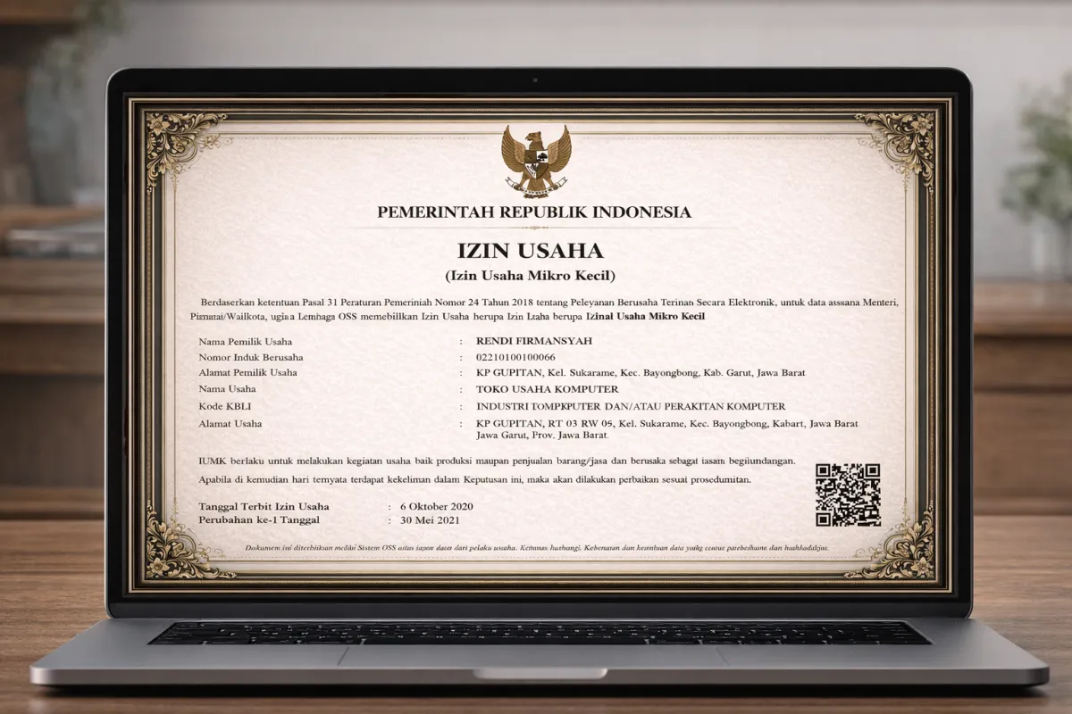 LEGALITAS NIB USWAH KOMPUTER GARUT