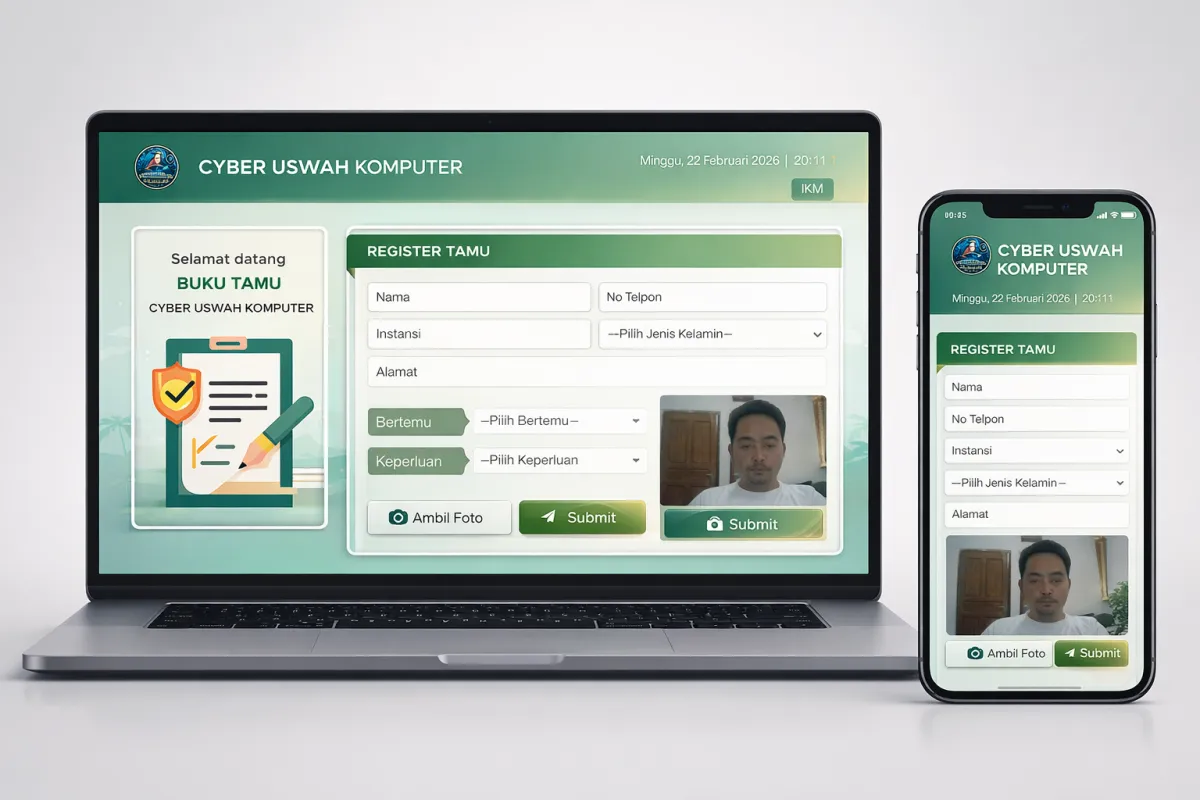 APLIKASI E-TAMU DIGITAL BERBASIS WEB DAN REKAP PER TANGGAL